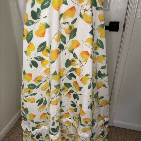 LunaJany Women's Classy Sleeveless Lemon Print Maxi Dress Size M. #77 - Picture 7 of 15